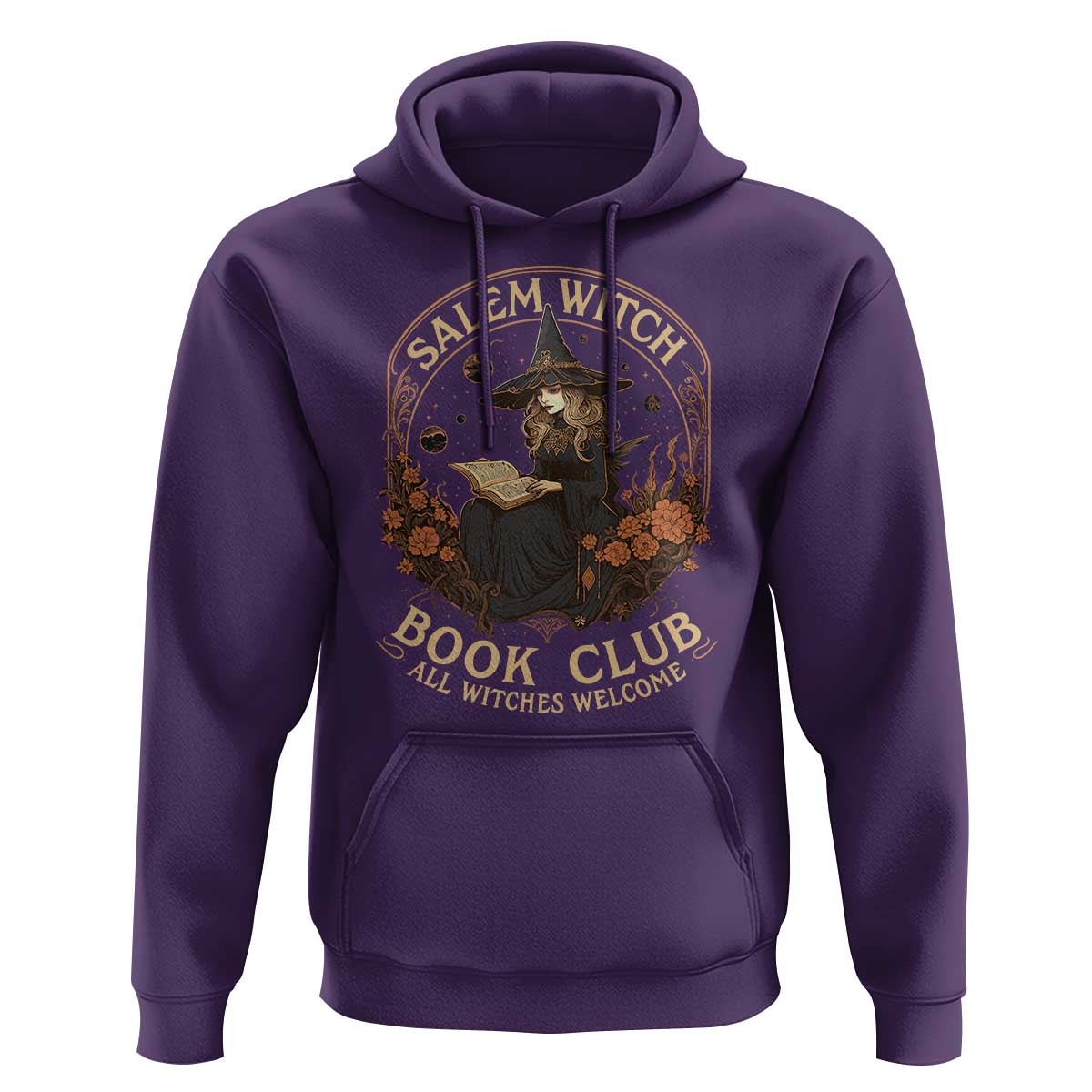 Salem Witch Book Club All Witches Welcome Hoodie Halloween Book Lover - Wonder Print Shop