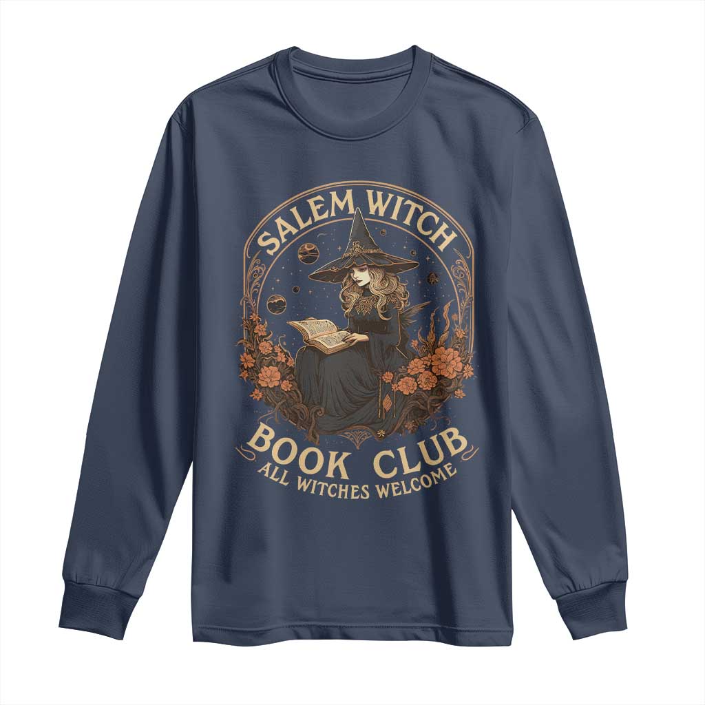 Salem Witch Book Club All Witches Welcome Long Sleeve Shirt Halloween Book Lover - Wonder Print Shop