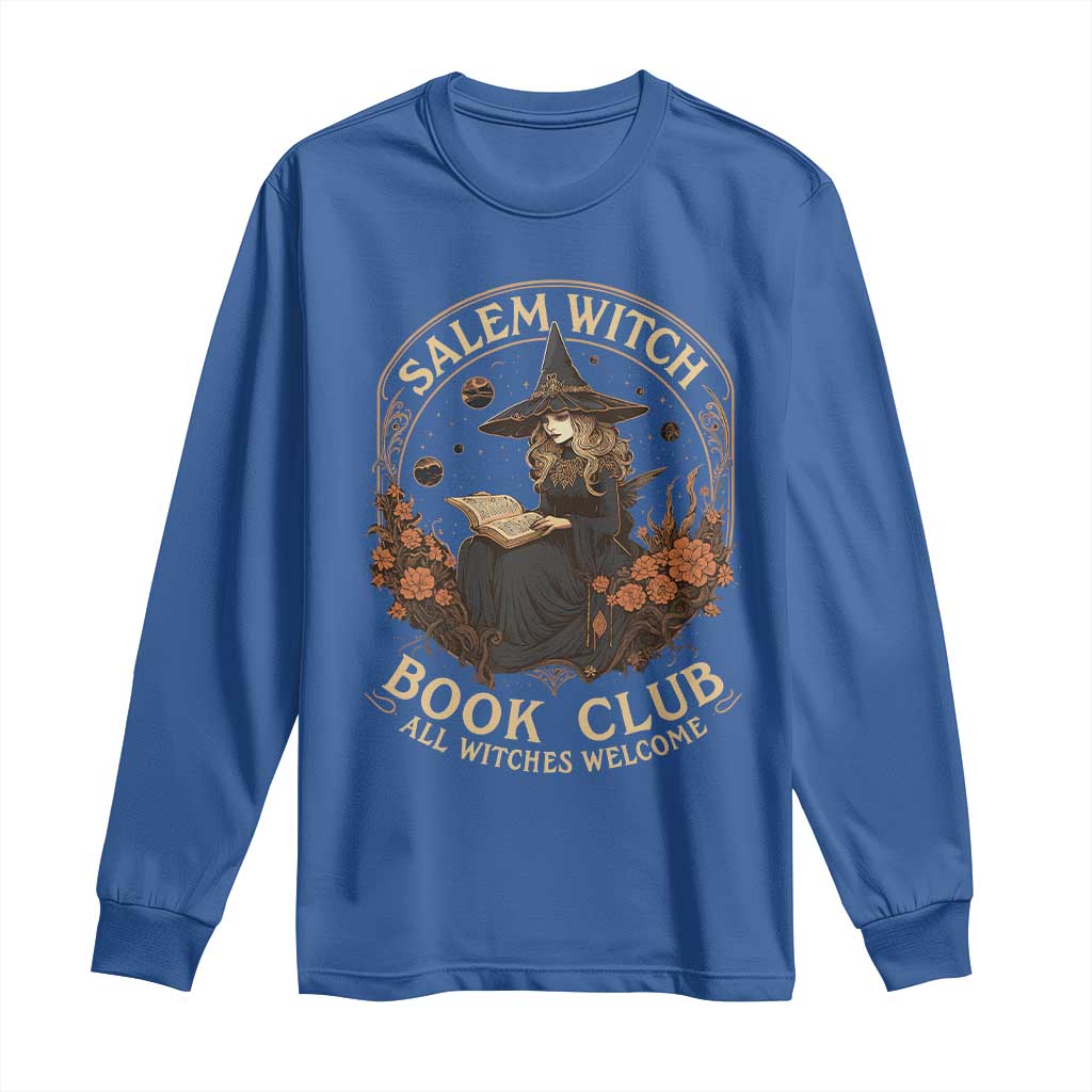 Salem Witch Book Club All Witches Welcome Long Sleeve Shirt Halloween Book Lover - Wonder Print Shop