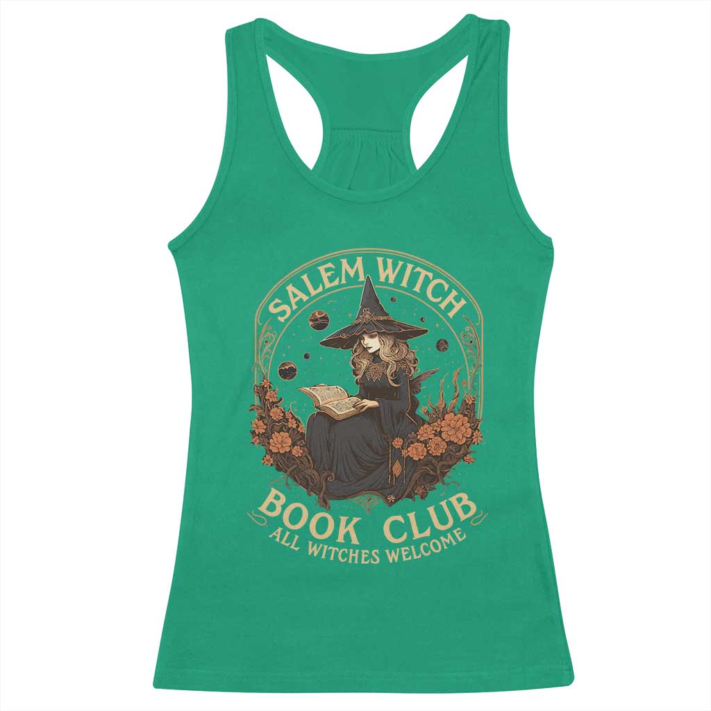 Salem Witch Book Club All Witches Welcome Racerback Tank Top Halloween Book Lover - Wonder Print Shop