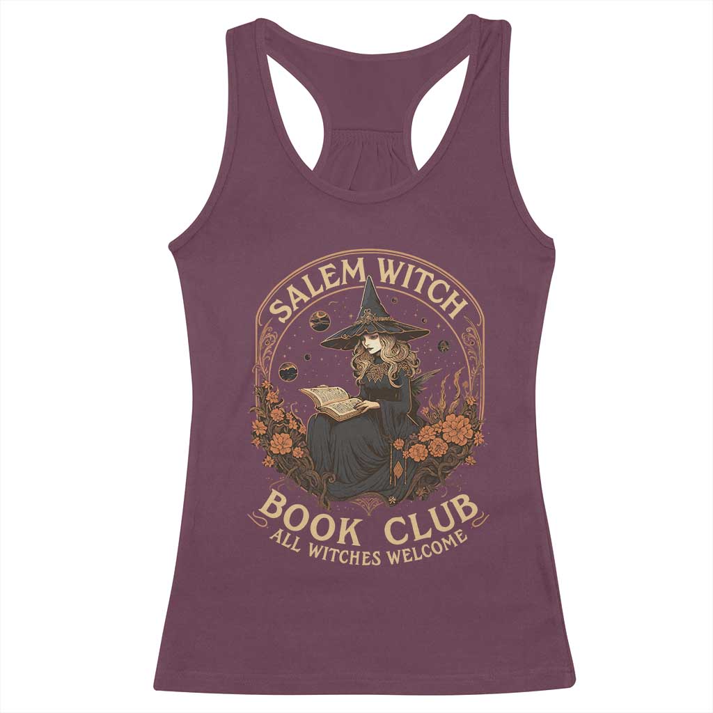 Salem Witch Book Club All Witches Welcome Racerback Tank Top Halloween Book Lover - Wonder Print Shop