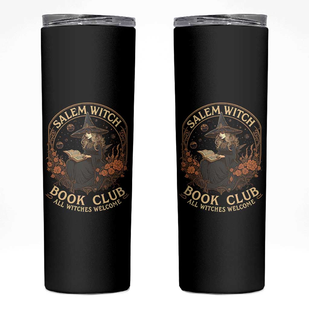 Salem Witch Book Club All Witches Welcome Skinny Tumbler Halloween Book Lover - Wonder Print Shop