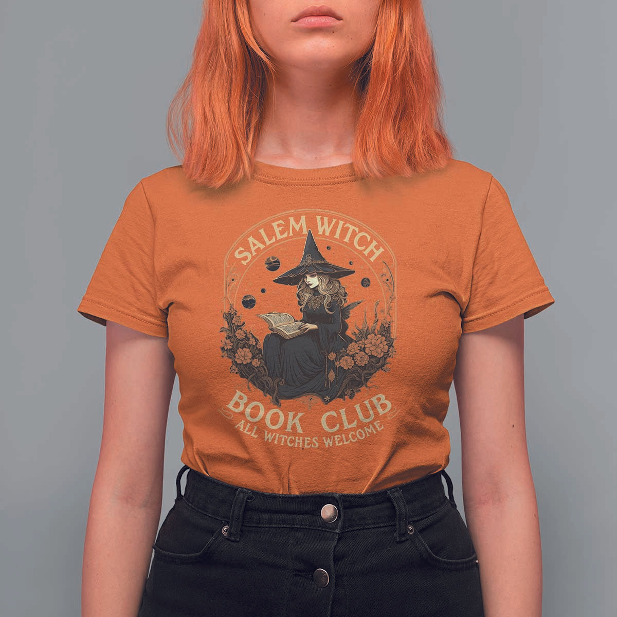 Salem Witch Book Club All Witches Welcome T Shirt For Women Halloween Book Lover - Wonder Print Shop