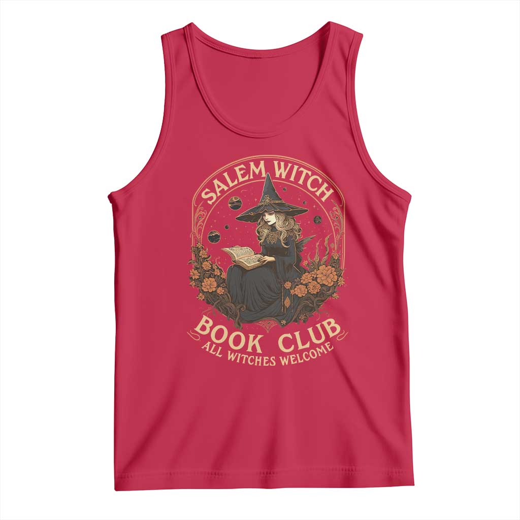 Salem Witch Book Club All Witches Welcome Tank Top Halloween Book Lover - Wonder Print Shop