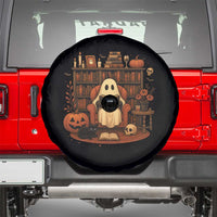 Halloween Book Lover Spare Tire Cover Spooky Ghost Reading Book Librarians Bookworm - Wonder Print Shop