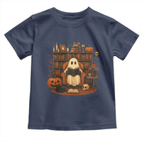 Halloween Book Lover Toddler T Shirt Spooky Ghost Reading Book Librarians Bookworm - Wonder Print Shop