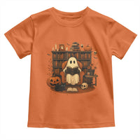 Halloween Book Lover Toddler T Shirt Spooky Ghost Reading Book Librarians Bookworm - Wonder Print Shop