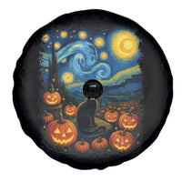 Halloween Cat Starry Night Van Gogh Cat Lovers Spare Tire Cover - Wonder Print Shop