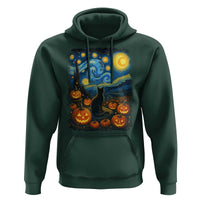 Halloween Cat Starry Night Van Gogh Cat Lovers Hoodie - Wonder Print Shop