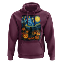 Halloween Cat Starry Night Van Gogh Cat Lovers Hoodie - Wonder Print Shop