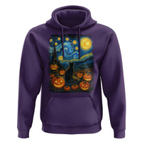Halloween Cat Starry Night Van Gogh Cat Lovers Hoodie - Wonder Print Shop