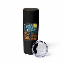 Halloween Cat Starry Night Van Gogh Cat Lovers Skinny Tumbler - Wonder Print Shop