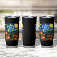 Halloween Cat Starry Night Van Gogh Cat Lovers Tumbler Cup - Wonder Print Shop