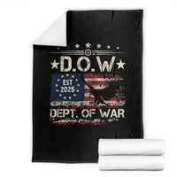 Dept Of War Est 2025 Throw Blanket DOW Military Patriotic American Flag - Wonder Print Shop