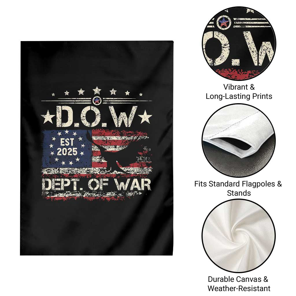 Dept Of War Est 2025 Garden Flag DOW Military Patriotic American Flag - Wonder Print Shop