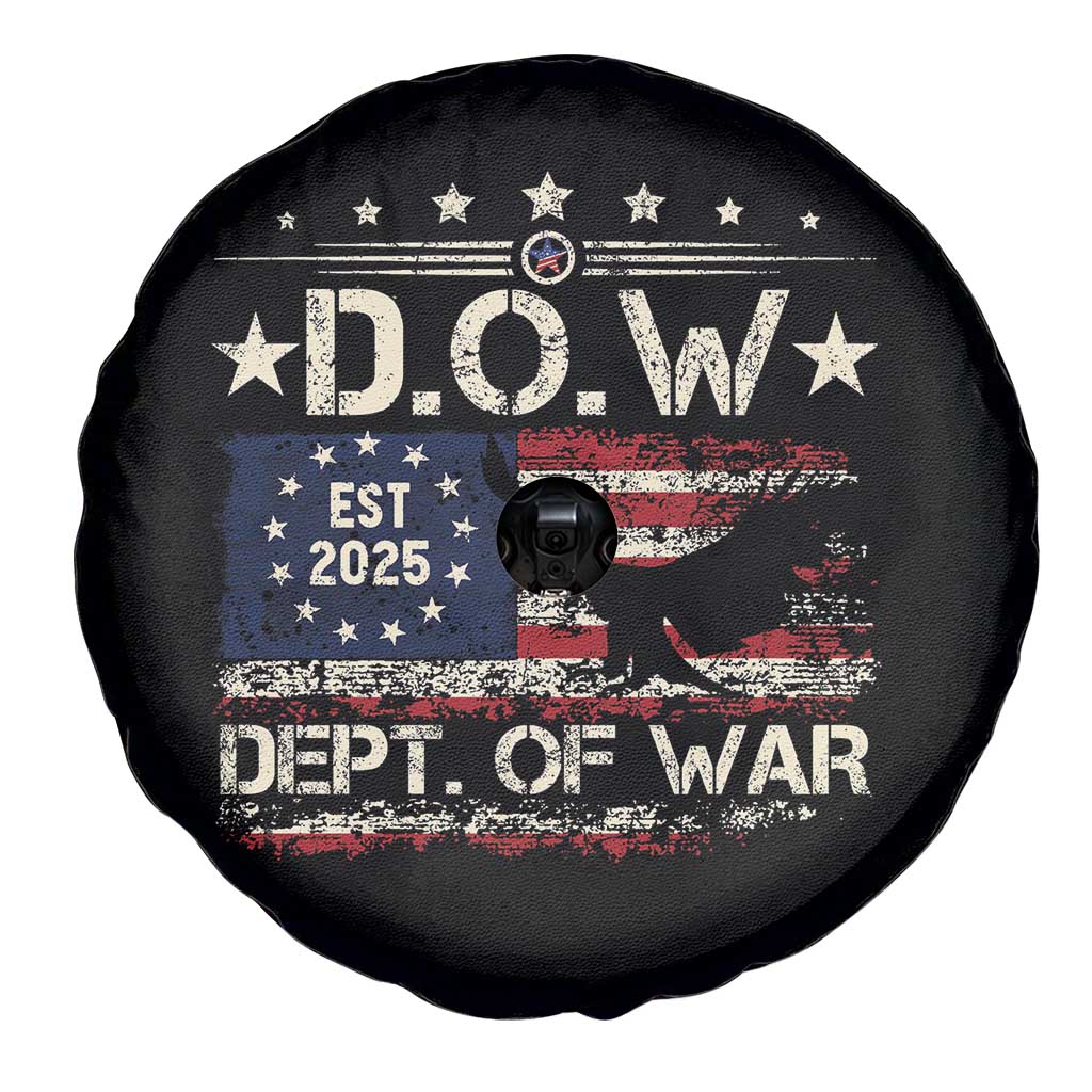 Dept Of War Est 2025 Spare Tire Cover DOW Military Patriotic American Flag - Wonder Print Shop