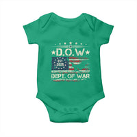 Dept Of War Est 2025 Baby Onesie DOW Military Patriotic American Flag - Wonder Print Shop