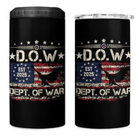Dept Of War Est 2025 4 in 1 Can Cooler Tumbler DOW Military Patriotic American Flag - Wonder Print Shop
