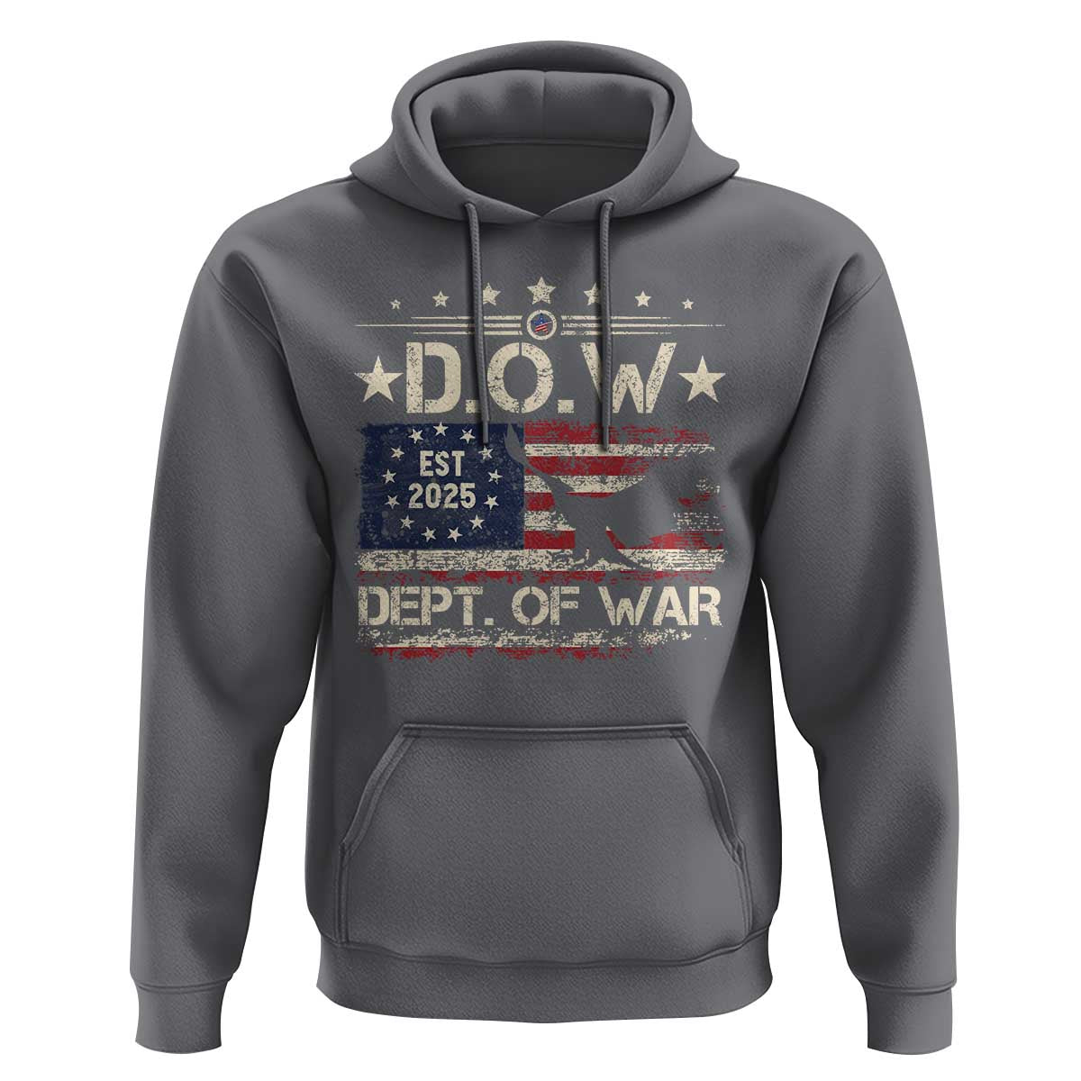 Dept Of War Est 2025 Hoodie DOW Military Patriotic American Flag - Wonder Print Shop