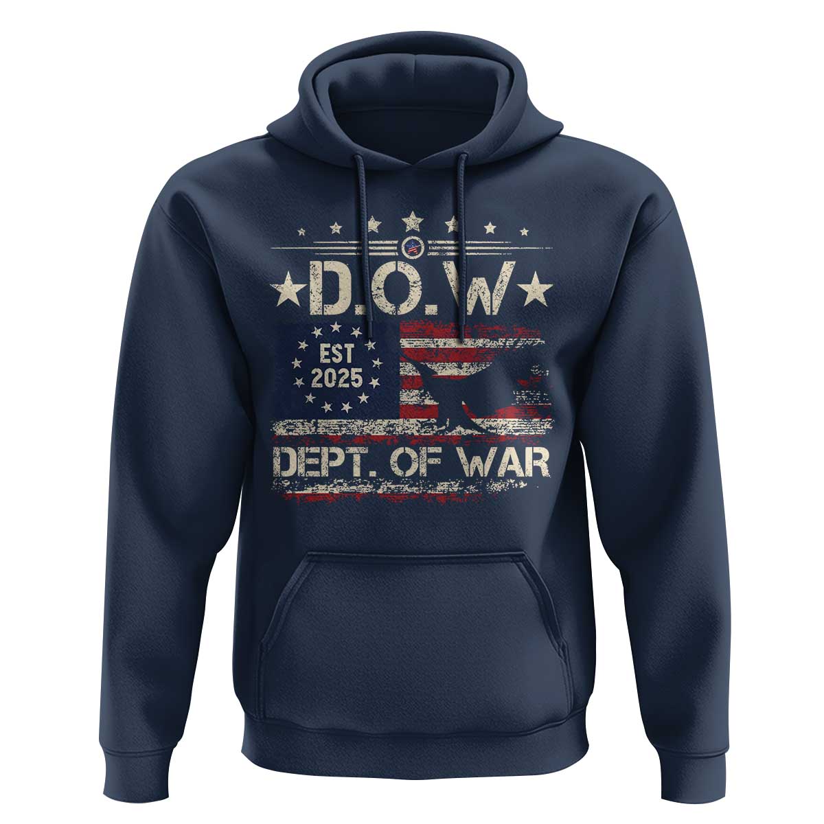Dept Of War Est 2025 Hoodie DOW Military Patriotic American Flag - Wonder Print Shop