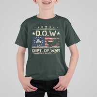 Dept Of War Est 2025 T Shirt For Kid DOW Military Patriotic American Flag - Wonder Print Shop