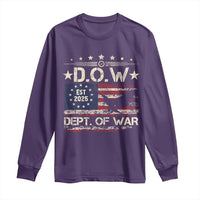 Dept Of War Est 2025 Long Sleeve Shirt DOW Military Patriotic American Flag - Wonder Print Shop
