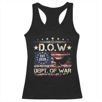 Dept Of War Est 2025 Racerback Tank Top DOW Military Patriotic American Flag - Wonder Print Shop
