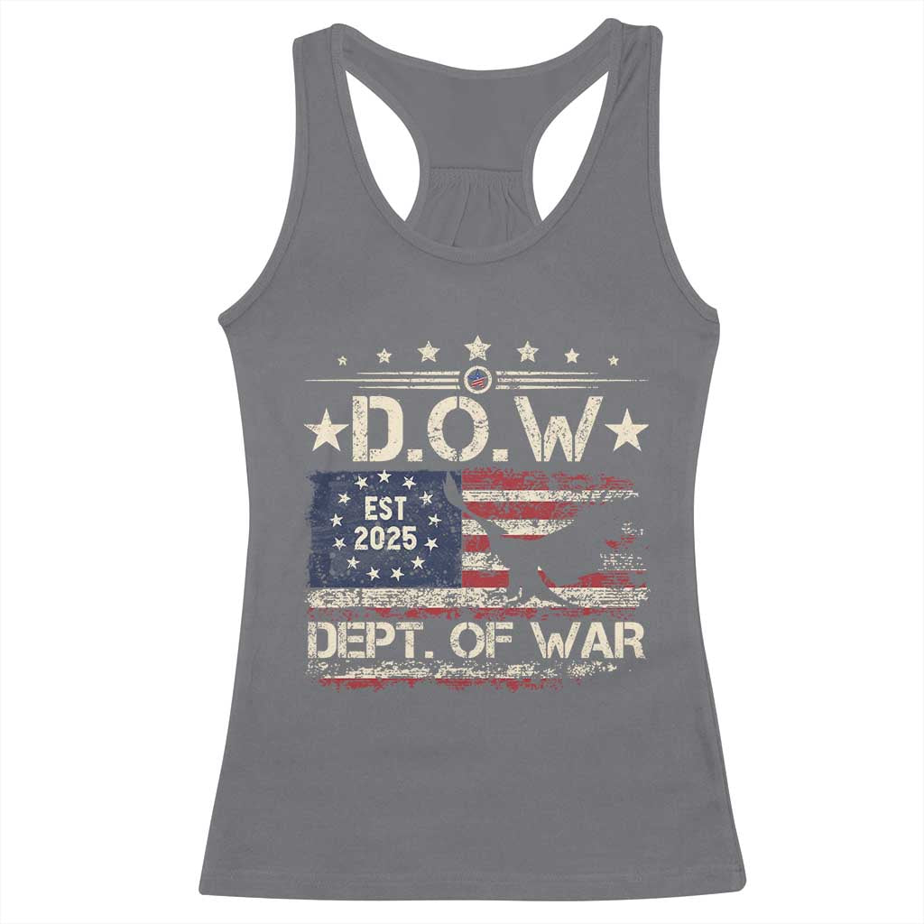 Dept Of War Est 2025 Racerback Tank Top DOW Military Patriotic American Flag - Wonder Print Shop