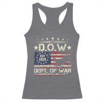 Dept Of War Est 2025 Racerback Tank Top DOW Military Patriotic American Flag - Wonder Print Shop