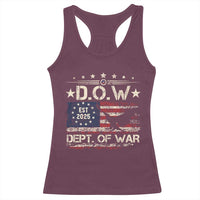 Dept Of War Est 2025 Racerback Tank Top DOW Military Patriotic American Flag - Wonder Print Shop