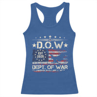 Dept Of War Est 2025 Racerback Tank Top DOW Military Patriotic American Flag - Wonder Print Shop