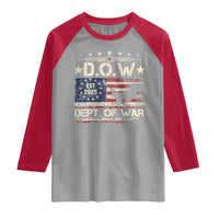 Dept Of War Est 2025 Raglan Shirt DOW Military Patriotic American Flag - Wonder Print Shop