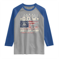 Dept Of War Est 2025 Raglan Shirt DOW Military Patriotic American Flag - Wonder Print Shop