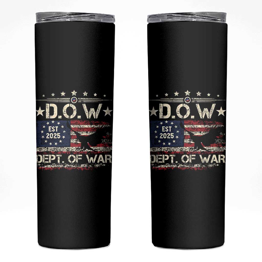 Dept Of War Est 2025 Skinny Tumbler DOW Military Patriotic American Flag - Wonder Print Shop