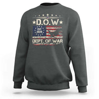 Dept Of War Est 2025 Sweatshirt DOW Military Patriotic American Flag - Wonder Print Shop