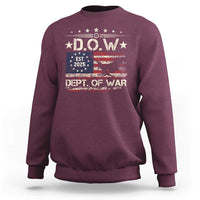 Dept Of War Est 2025 Sweatshirt DOW Military Patriotic American Flag - Wonder Print Shop