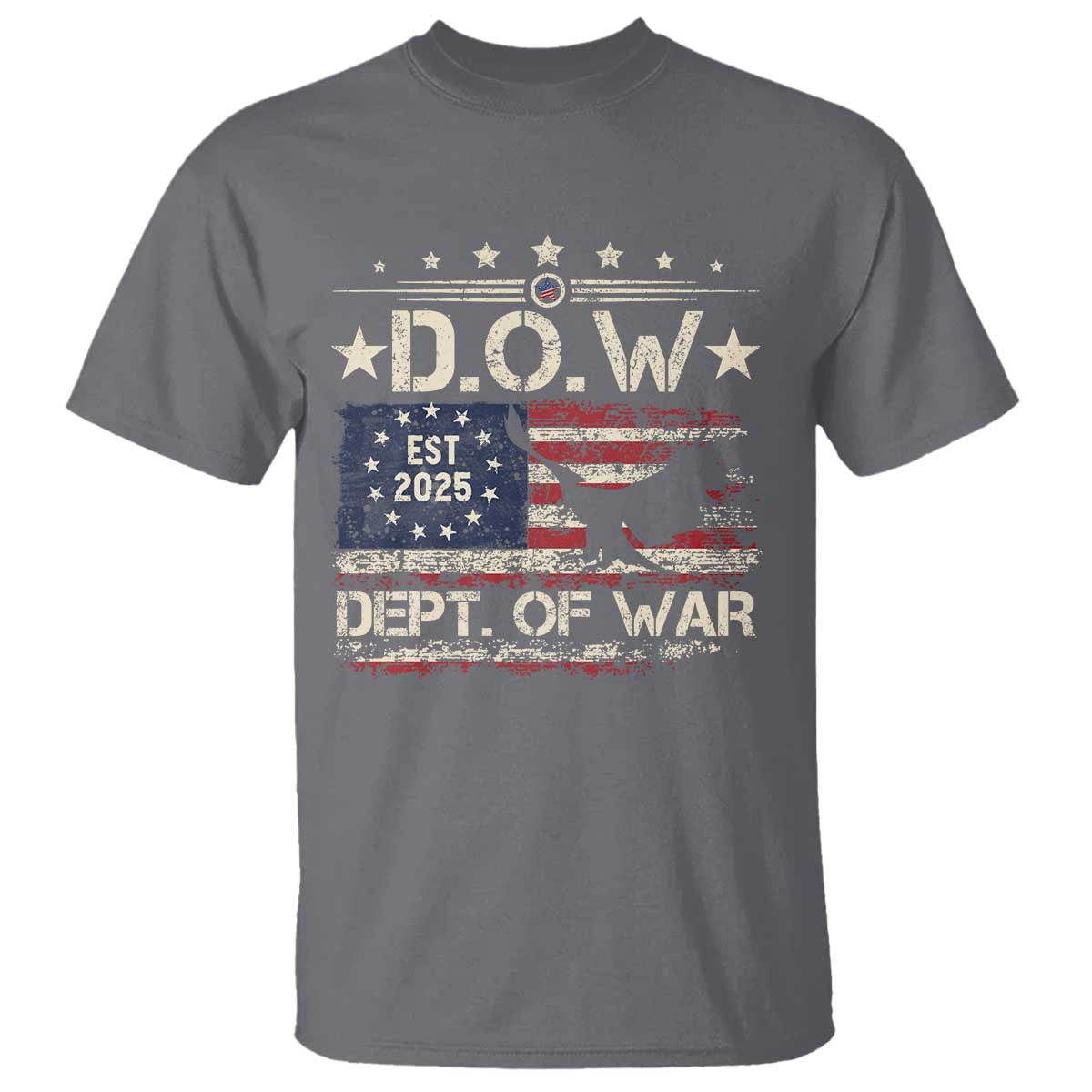 Dept Of War Est 2025 T Shirt DOW Military Patriotic American Flag - Wonder Print Shop