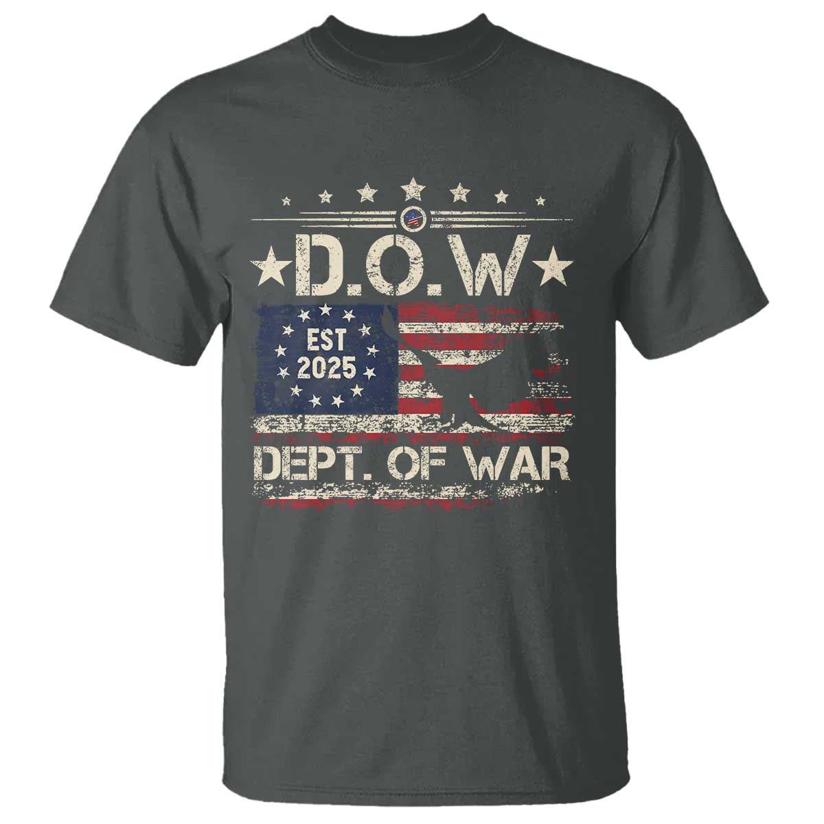 Dept Of War Est 2025 T Shirt DOW Military Patriotic American Flag - Wonder Print Shop