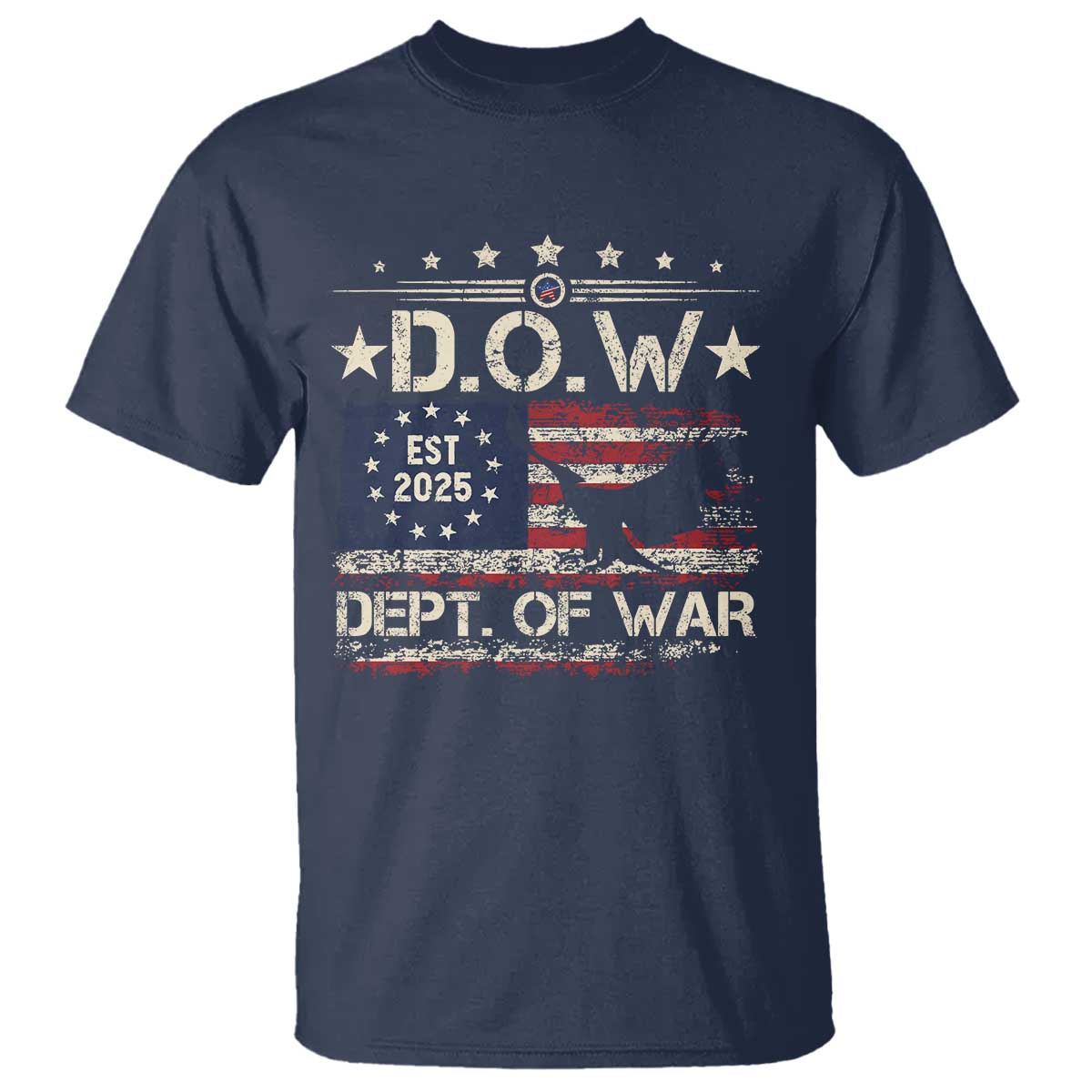 Dept Of War Est 2025 T Shirt DOW Military Patriotic American Flag - Wonder Print Shop