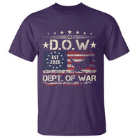 Dept Of War Est 2025 T Shirt DOW Military Patriotic American Flag - Wonder Print Shop