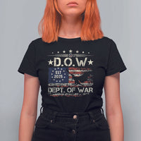 Dept Of War Est 2025 T Shirt For Women DOW Military Patriotic American Flag - Wonder Print Shop