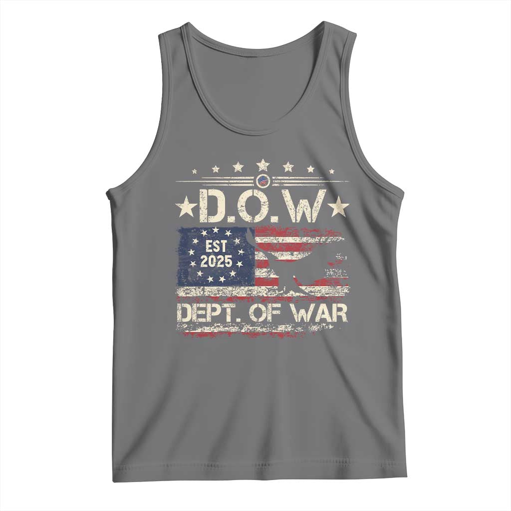 Dept Of War Est 2025 Tank Top DOW Military Patriotic American Flag - Wonder Print Shop