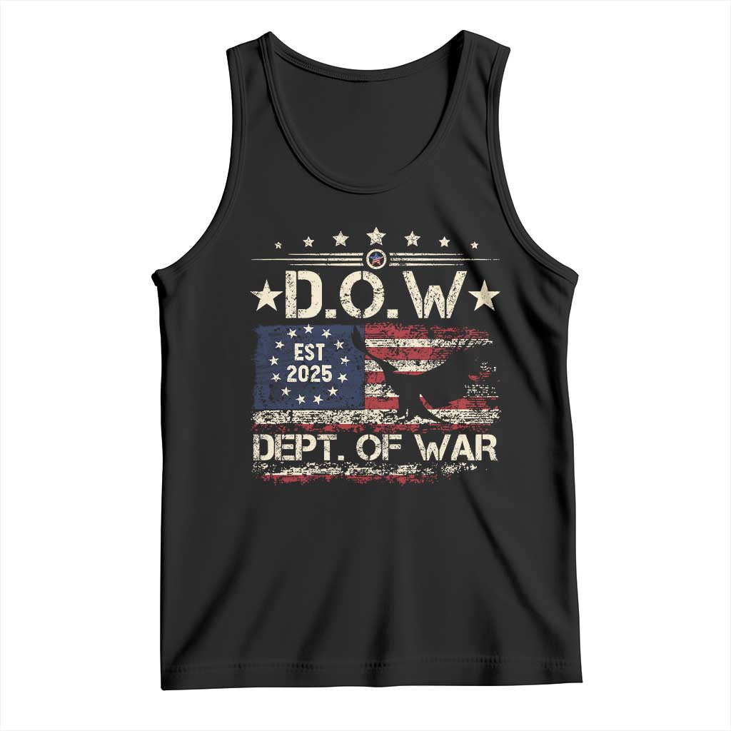 Dept Of War Est 2025 Tank Top DOW Military Patriotic American Flag - Wonder Print Shop