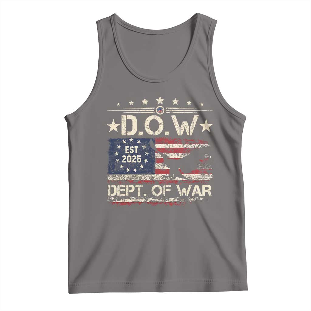 Dept Of War Est 2025 Tank Top DOW Military Patriotic American Flag - Wonder Print Shop