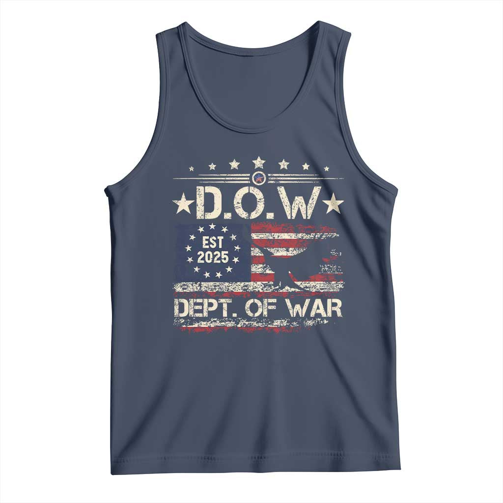 Dept Of War Est 2025 Tank Top DOW Military Patriotic American Flag - Wonder Print Shop