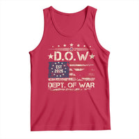 Dept Of War Est 2025 Tank Top DOW Military Patriotic American Flag - Wonder Print Shop