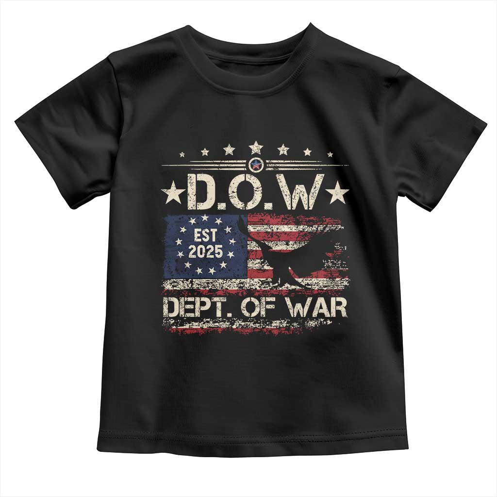 Dept Of War Est 2025 Toddler T Shirt DOW Military Patriotic American Flag - Wonder Print Shop
