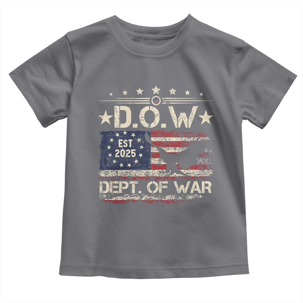 Dept Of War Est 2025 Toddler T Shirt DOW Military Patriotic American Flag - Wonder Print Shop