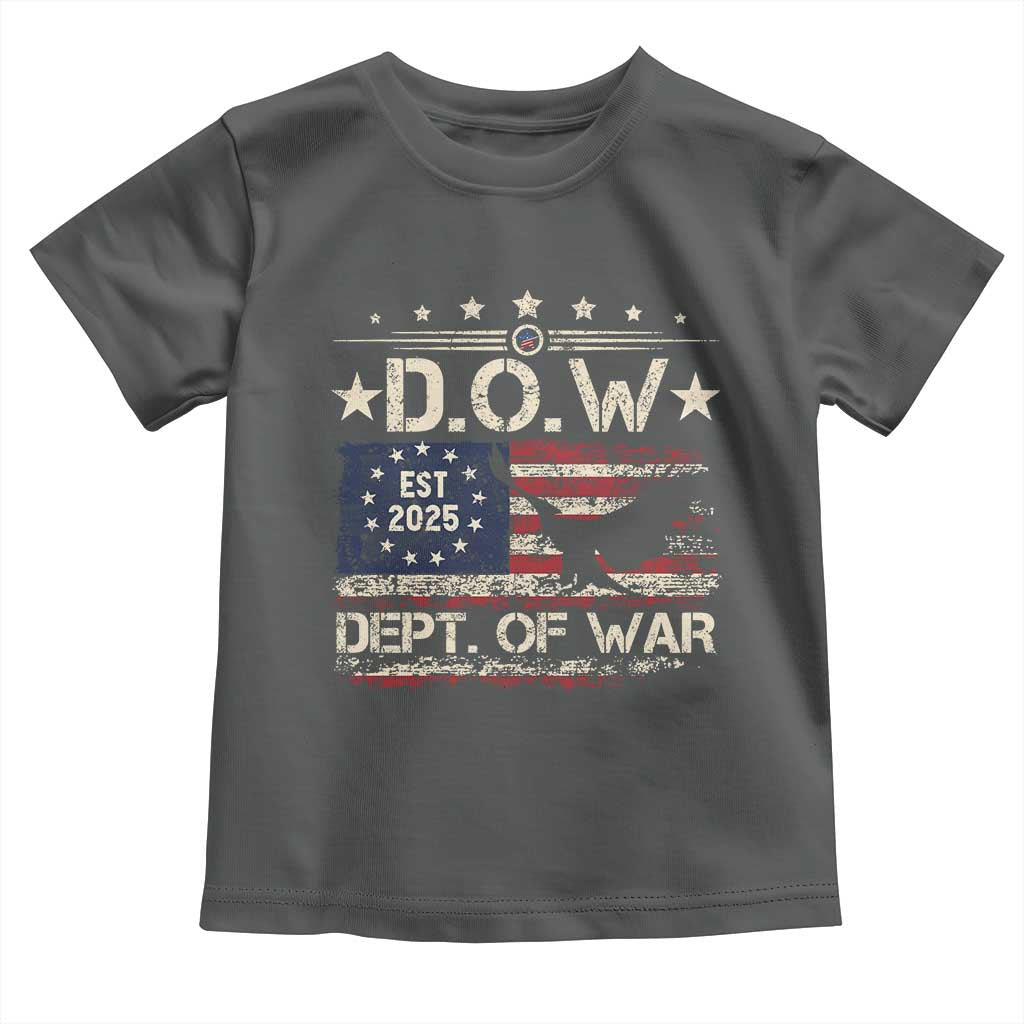 Dept Of War Est 2025 Toddler T Shirt DOW Military Patriotic American Flag - Wonder Print Shop