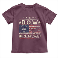Dept Of War Est 2025 Toddler T Shirt DOW Military Patriotic American Flag - Wonder Print Shop